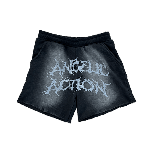 Angelic Woman's acid washed "shadow onyx" shorts - Angelic Action