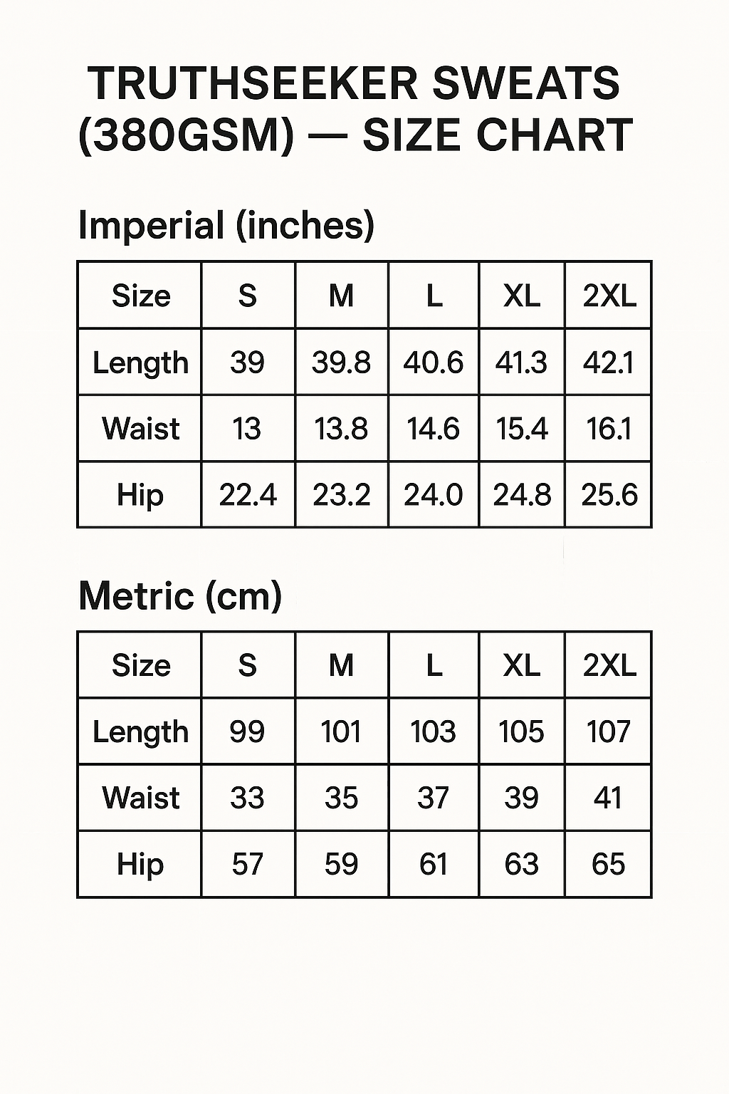 TruthSeeker Sweats (380GSM)