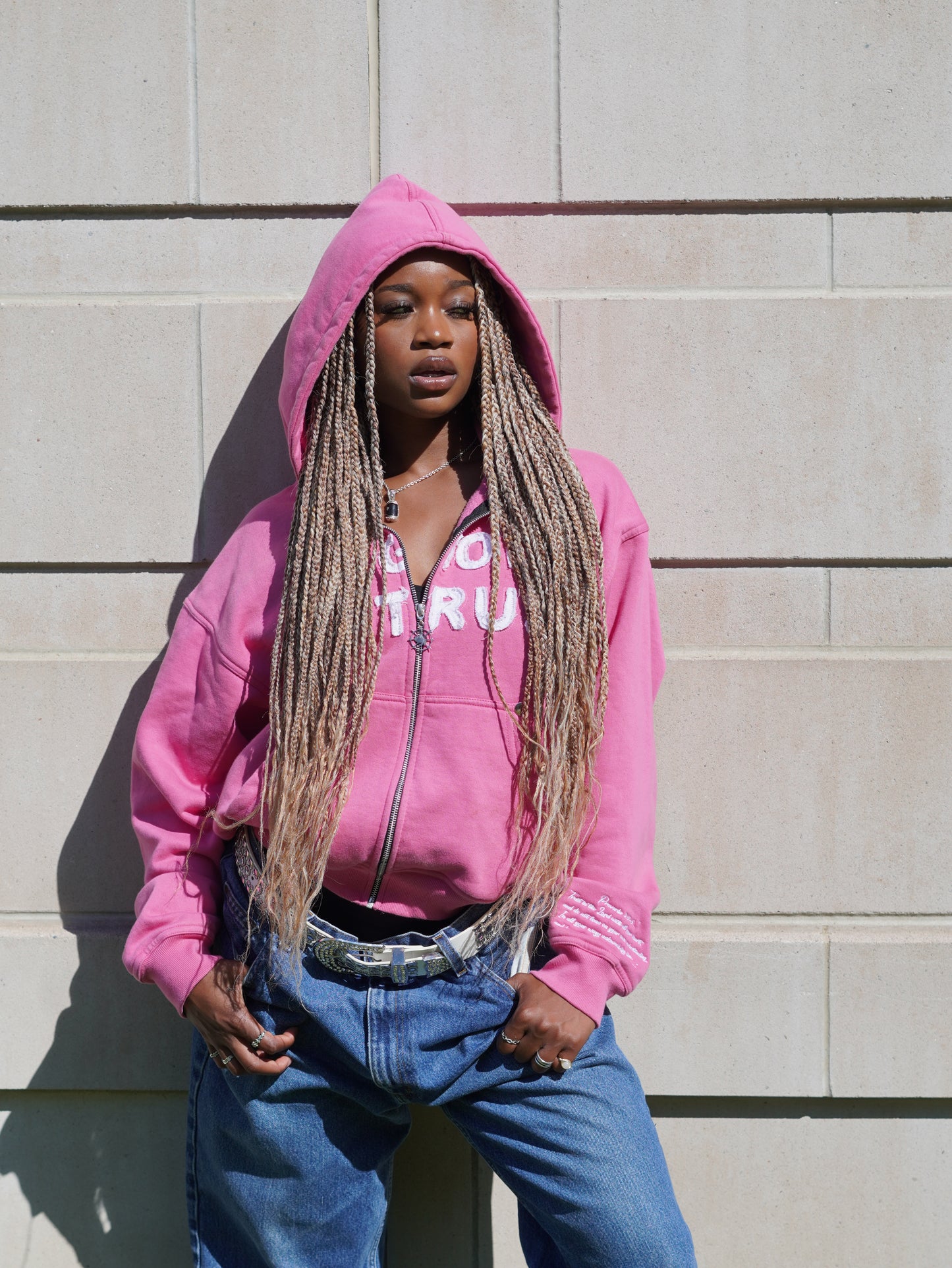 DELUXE IN GOD WE TRUST HOODIE (PINK)