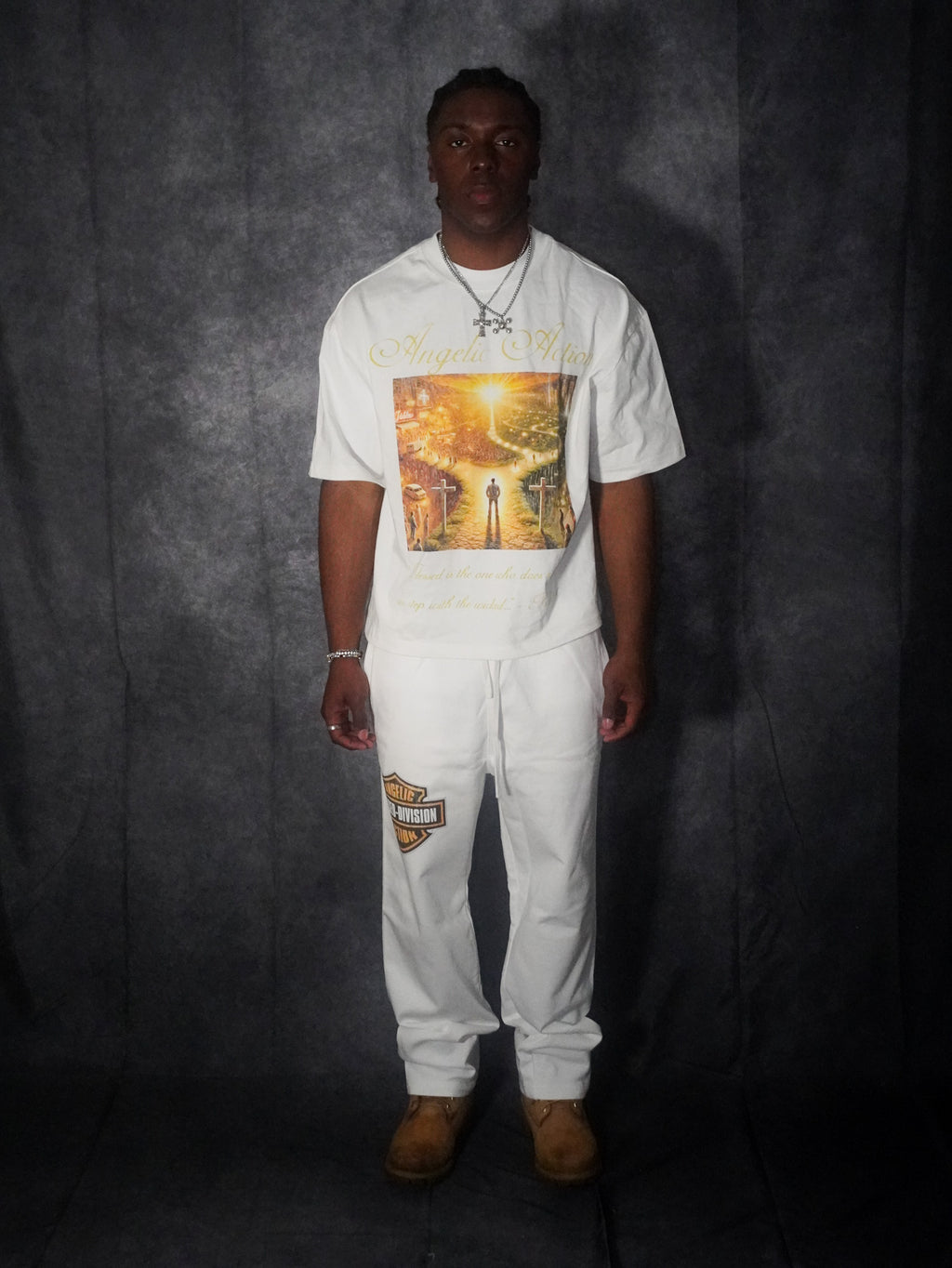 Snow White Blessed Division Sweatpants - Angelic Action