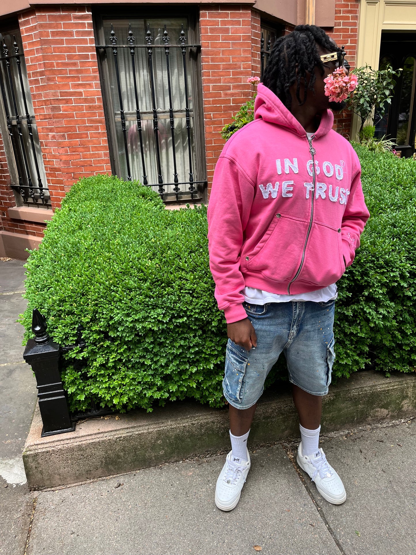 DELUXE IN GOD WE TRUST HOODIE (PINK)