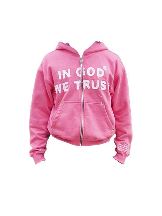 DELUXE IN GOD WE TRUST HOODIE (PINK)